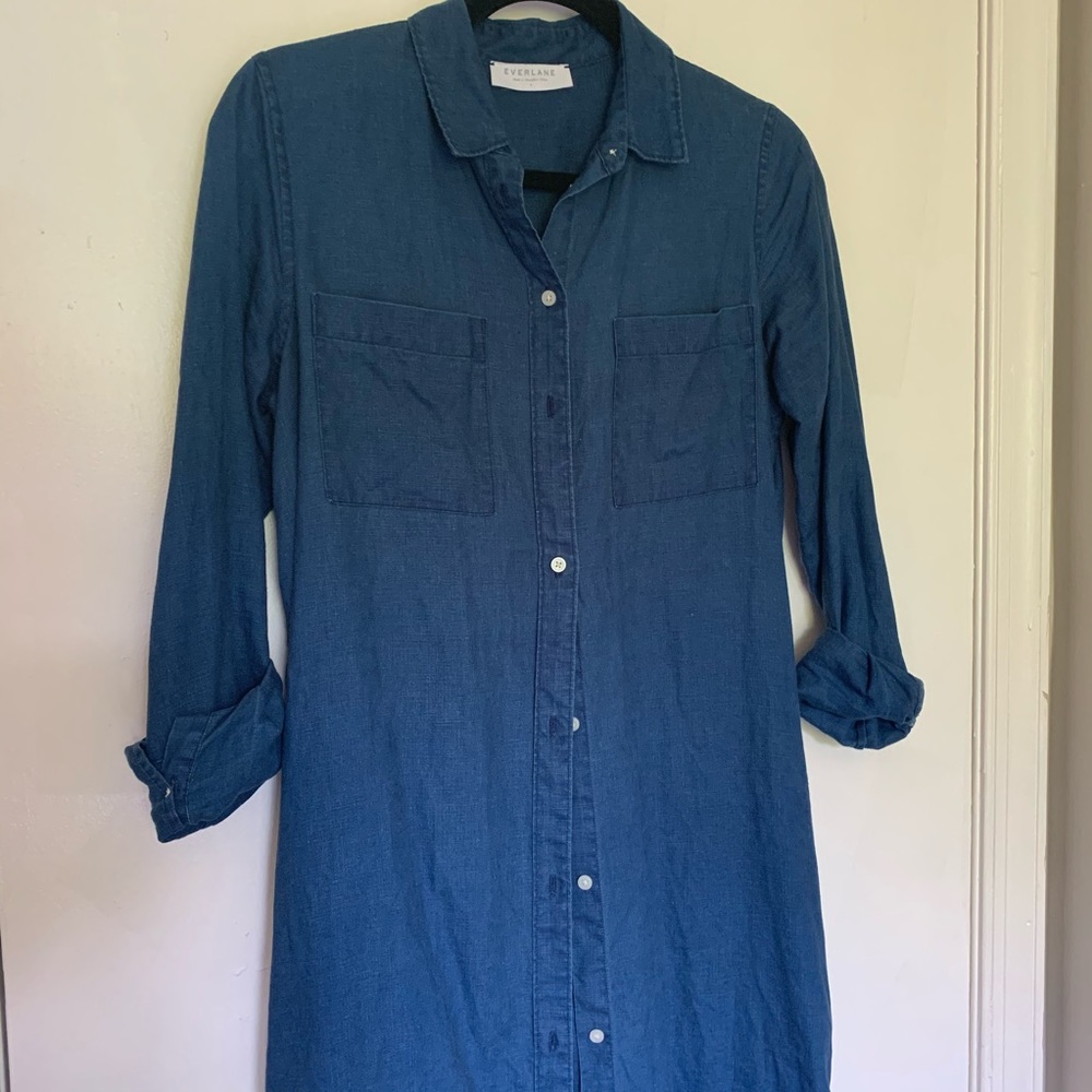 Everlan Linen Shirt Dress